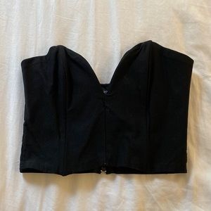 Black Cropped Corset Top